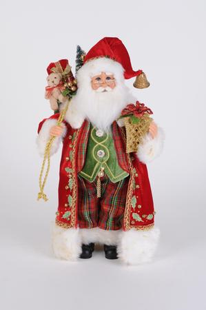 Lighted Traditional Tartan Santa