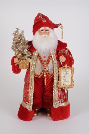 Lighted Scarlet Jeweled Santa