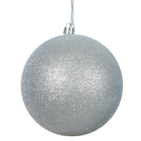 Glitter Ball Ornaments Silver 3