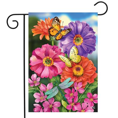 Zinnias In Bloom Spring Garden Flag