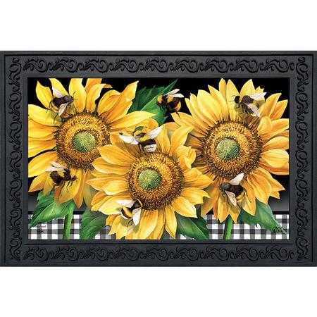 Buzzing Sunflowers Doormat