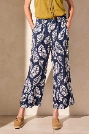 Pull-On Wide Leg Flowy Ankle Pant Indigo