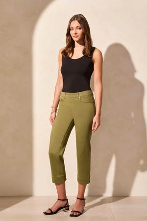 Pull On Kick Flare Capri Loden