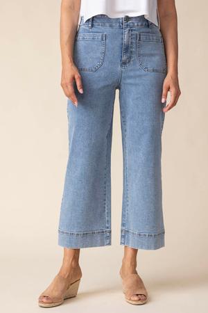 Wide Leg Crop Light Denim