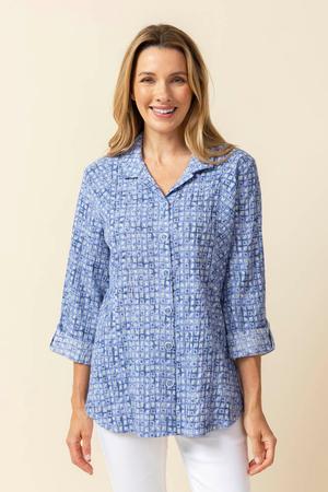 Crinkle Boyfriend Tunic Rain