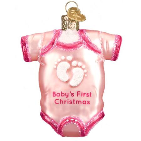 Baby Onesie Ornament - Pink