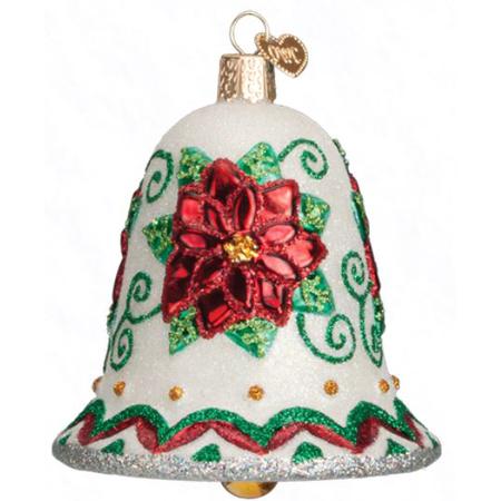 Poinsettia Bell Ornament