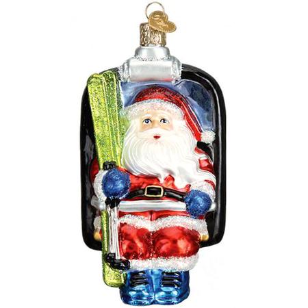 Santa On Ski Lift Ornament