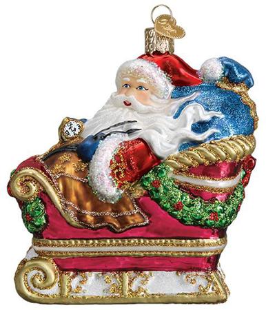 Santa in Sleigh Ornament