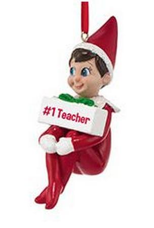 Elf Ornament - #1 Teacher