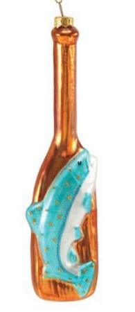 Paddle with Fish Ornament
